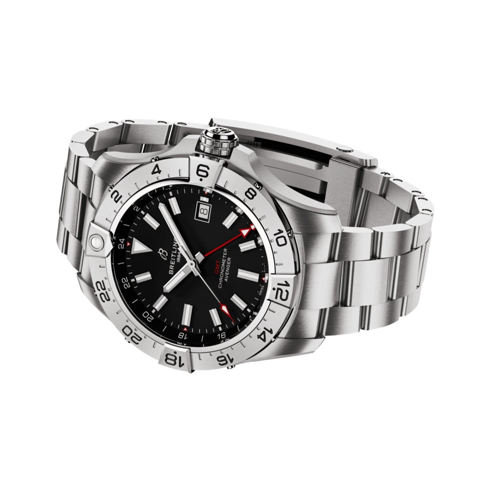 Avenger Automatic GMT 44mm - Black on Bracelet