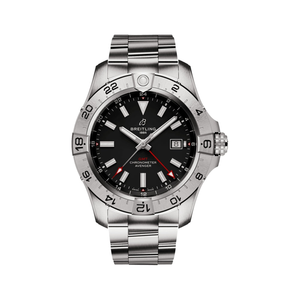 Avenger Automatic GMT 44mm - Black on Bracelet