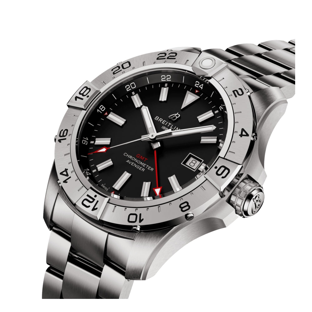 Avenger Automatic GMT 44mm - Black on Bracelet