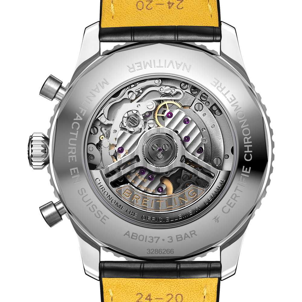Navitimer B01 Chronograph 46mm - Black on Leather Strap