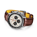 Navitimer B01 Chronograph N. America Limited Edition 43mm - Silver on Brown Leather Strap w/ Extra Strap