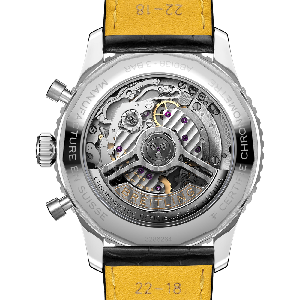 Navitimer B01 Chronograph 43mm - Silver on Leather Strap