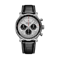 Navitimer B01 Chronograph 43mm - Silver on Leather Strap