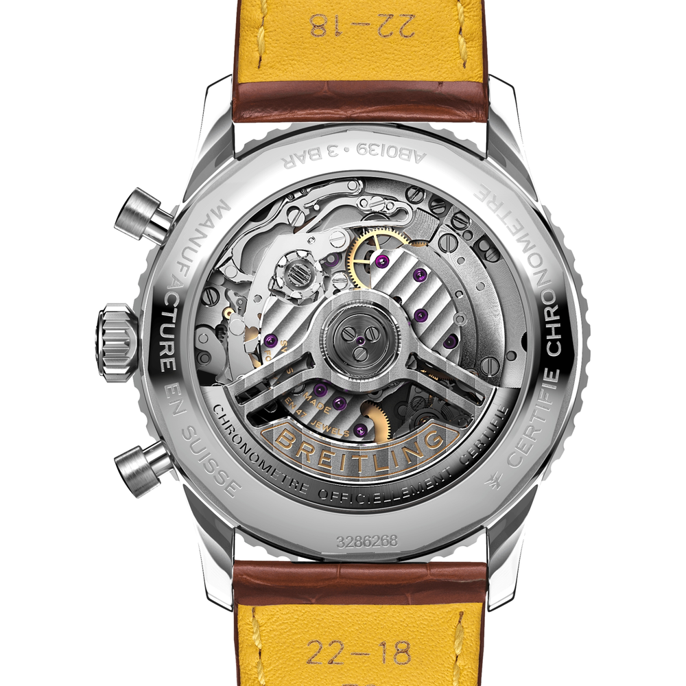 Navitimer B01 Chronograph 41mm - White on Leather Strap