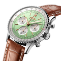 Navitimer B01 Chronograph 41mm - Mint Green on Leather Strap