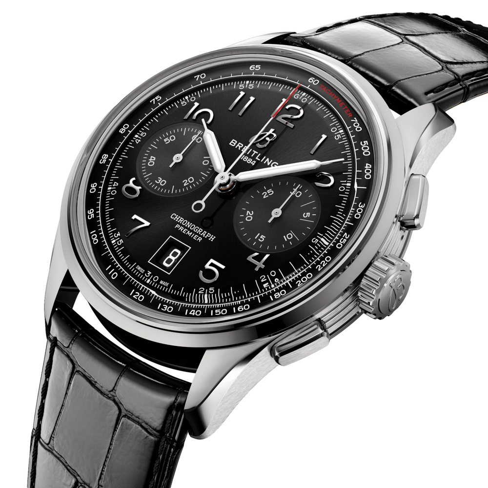 Premier B01 Chronograph 42mm - Black on Leather Strap