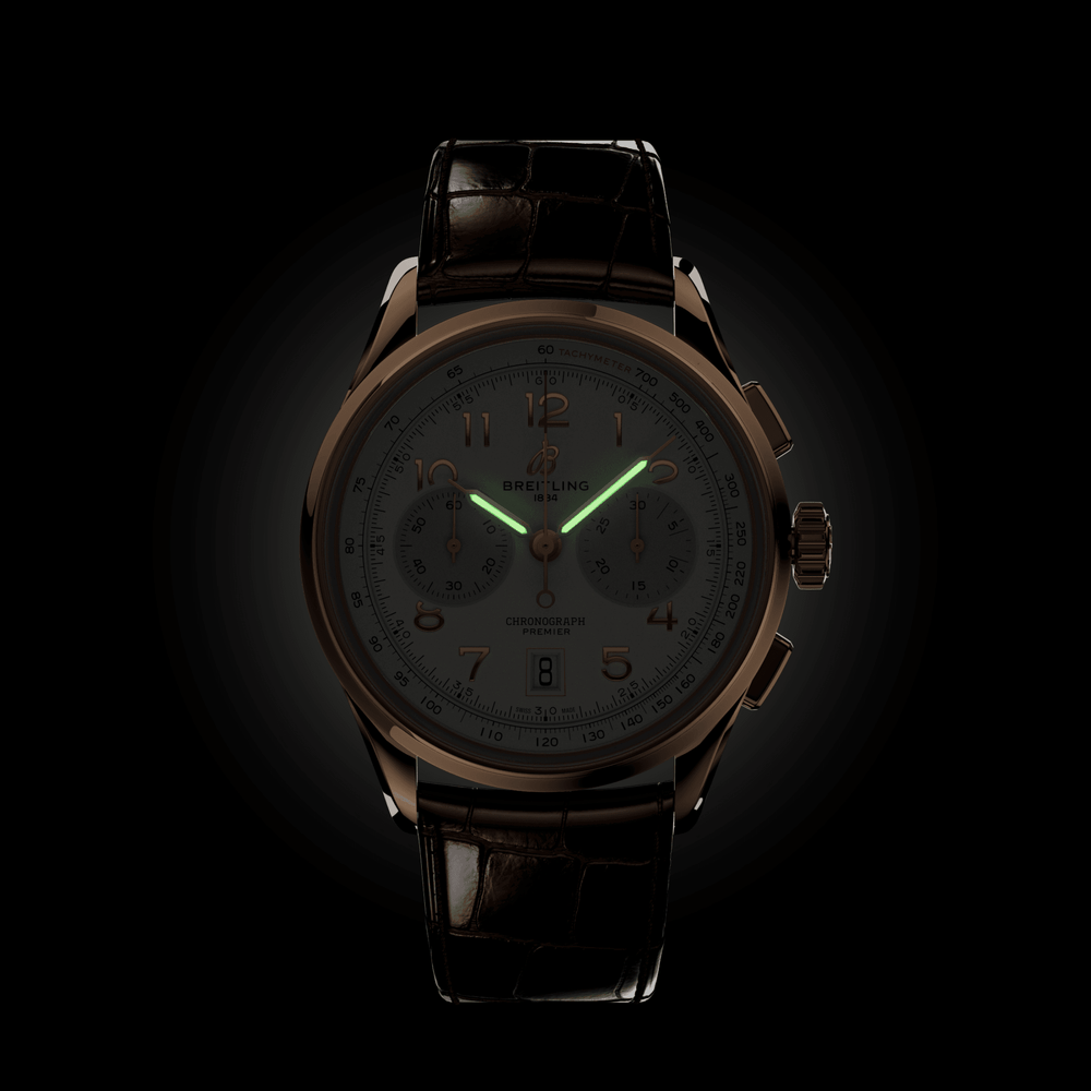 Premier B01 Chronograph 42mm - Copper on Leather Strap
