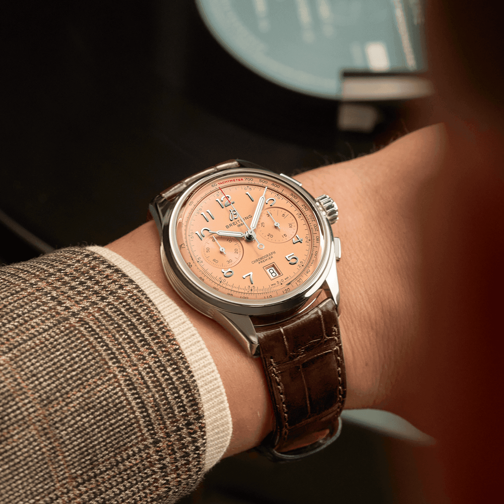 Premier B01 Chronograph 42mm - Copper on Leather Strap