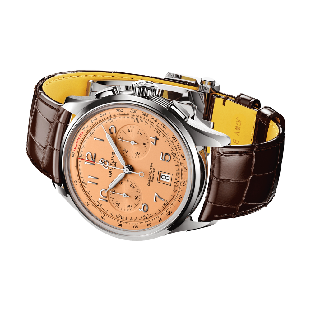 Premier B01 Chronograph 42mm - Copper on Leather Strap