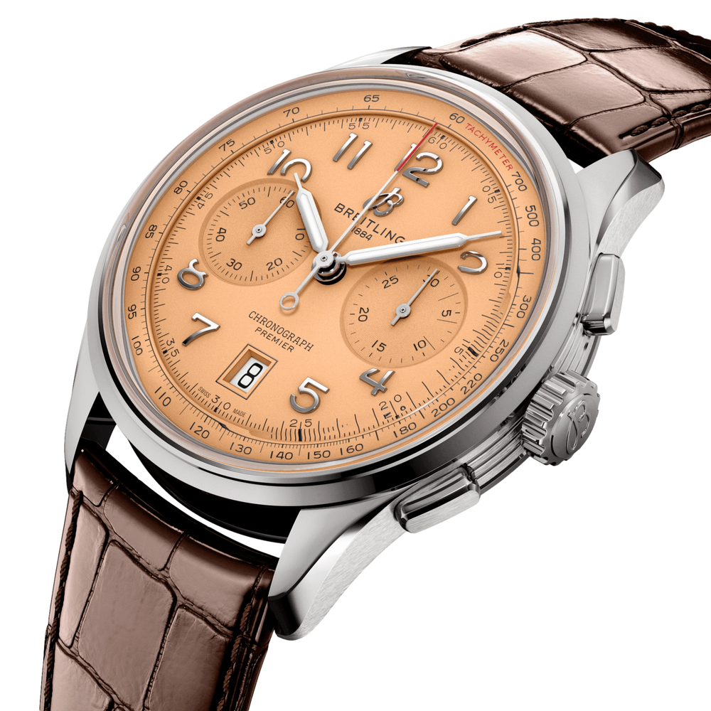 Premier B01 Chronograph 42mm - Copper on Leather Strap