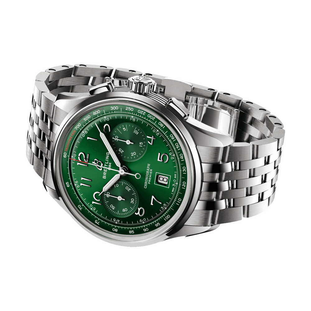 Premier B01 Chronograph 42mm - Green on Bracelet