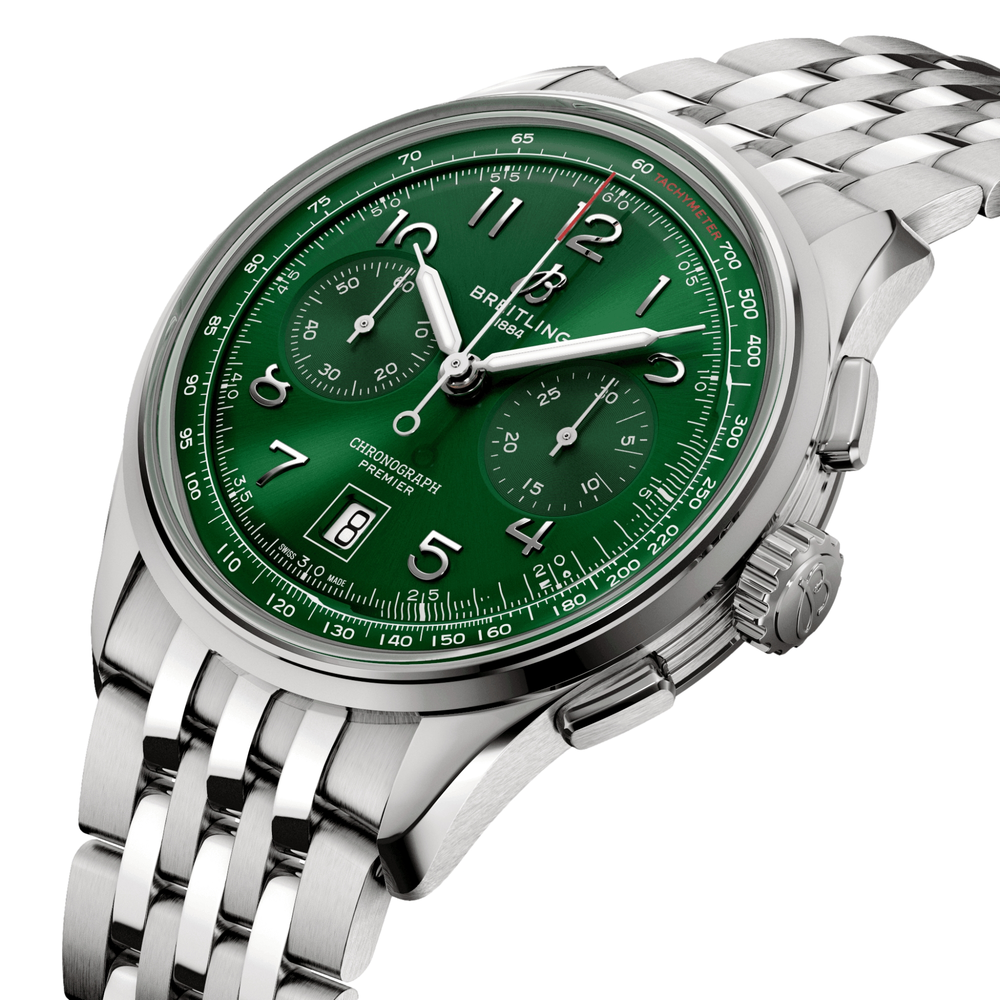 Premier B01 Chronograph 42mm - Green on Bracelet