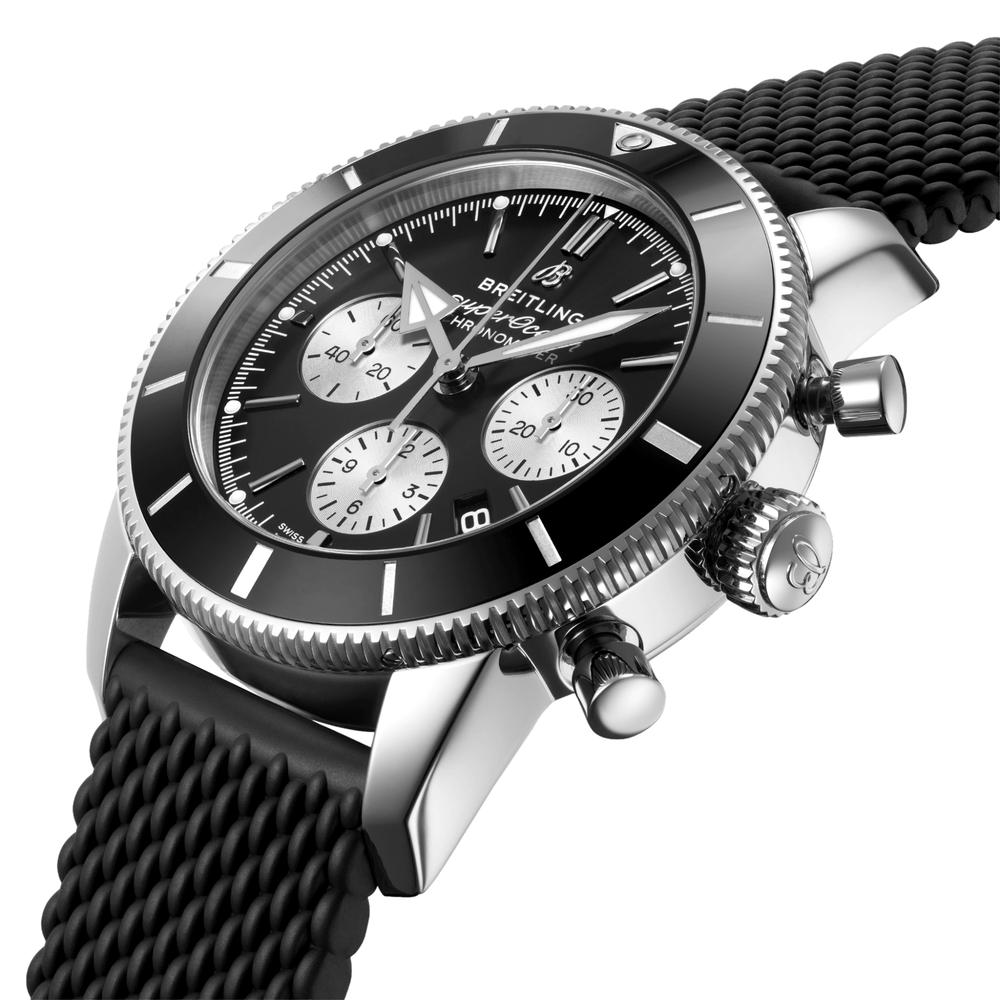 Superocean Heritage B01 Chronograph 44mm - Panda on Rubber Strap