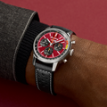 Top Time B01 Chevrolet Corvette 41mm - Red on Leather Strap