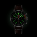 Top Time B01 Ford Mustang 41mm  - Green on Leather Strap