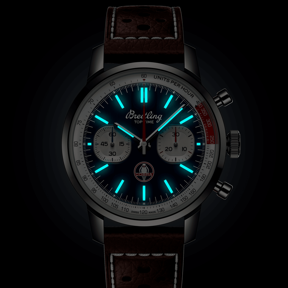 Top Time B01 Shelby Cobra 41mm - Blue on Leather Strap