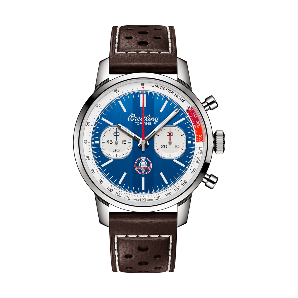 Top Time B01 Shelby Cobra 41mm - Blue on Leather Strap