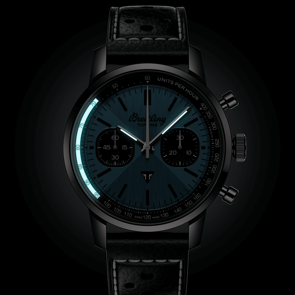 Top Time B01 Triumph 41mm - Ice Blue on Leather Strap