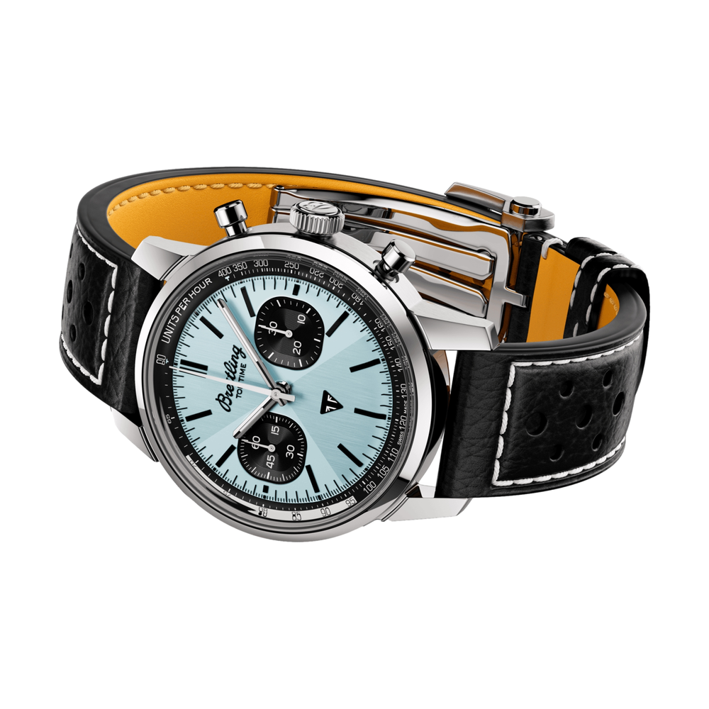 Top Time B01 Triumph 41mm - Ice Blue on Leather Strap