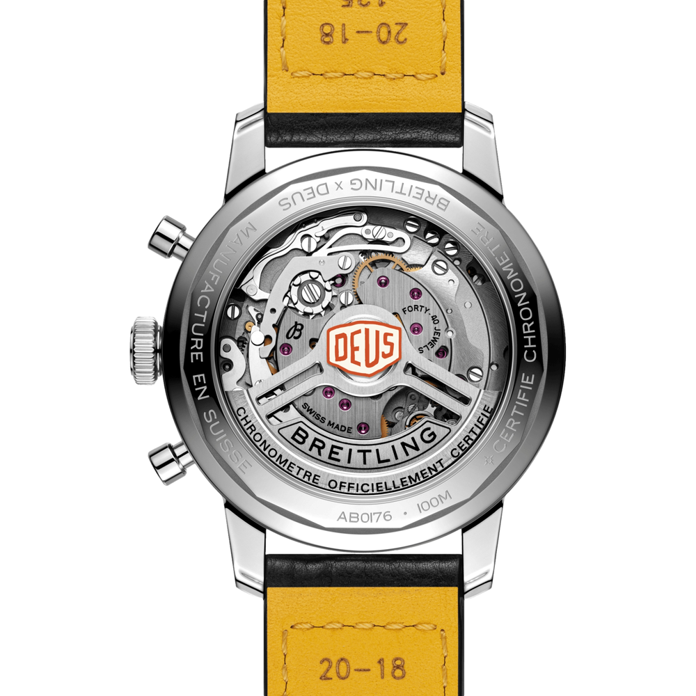 Top Time B01 Deus 41mm - Black on Leather Strap