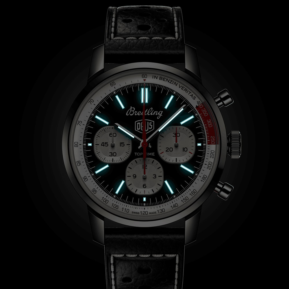 Top Time B01 Deus 41mm - Black on Leather Strap