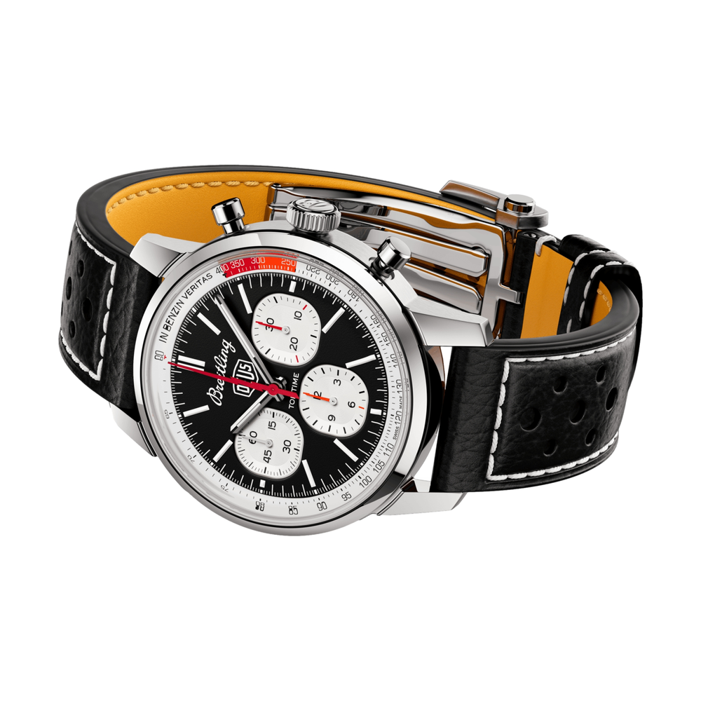 Top Time B01 Deus 41mm - Black on Leather Strap