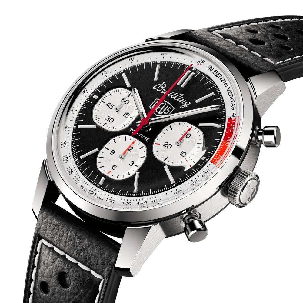 Top Time B01 Deus 41mm - Black on Leather Strap