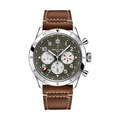 Super AVI B04 Chronograph GMT 46mm Curtiss Warhawk - Green on Leather Strap
