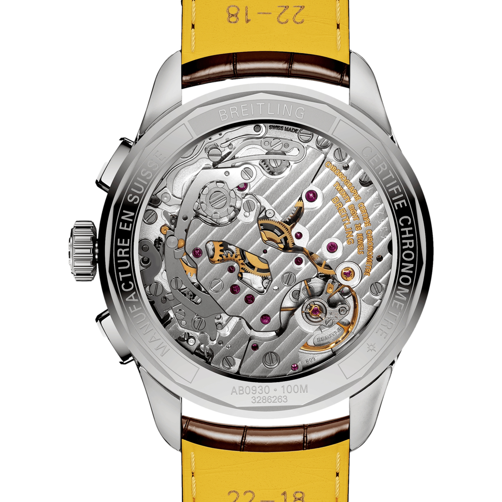 Premier B09 Chronograph 40mm - Gold on Leather Strap