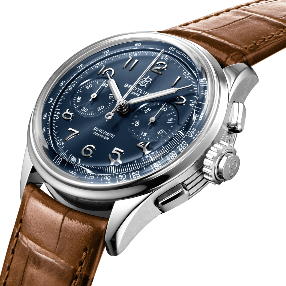 Premier B15 Duograph 42mm - Blue on Leather Strap