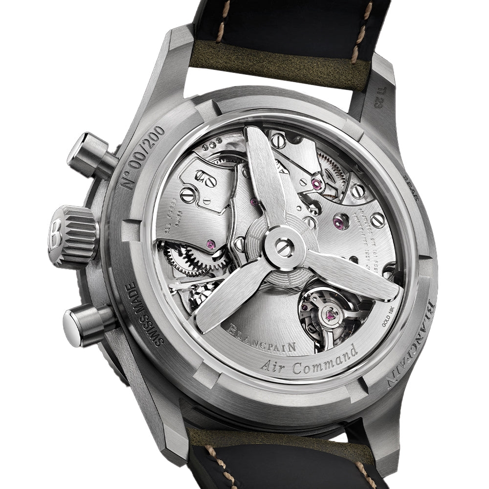 Air Command Limited Edition Flyback Chronograph Titanium 42.5mm - Green on Leather Strap