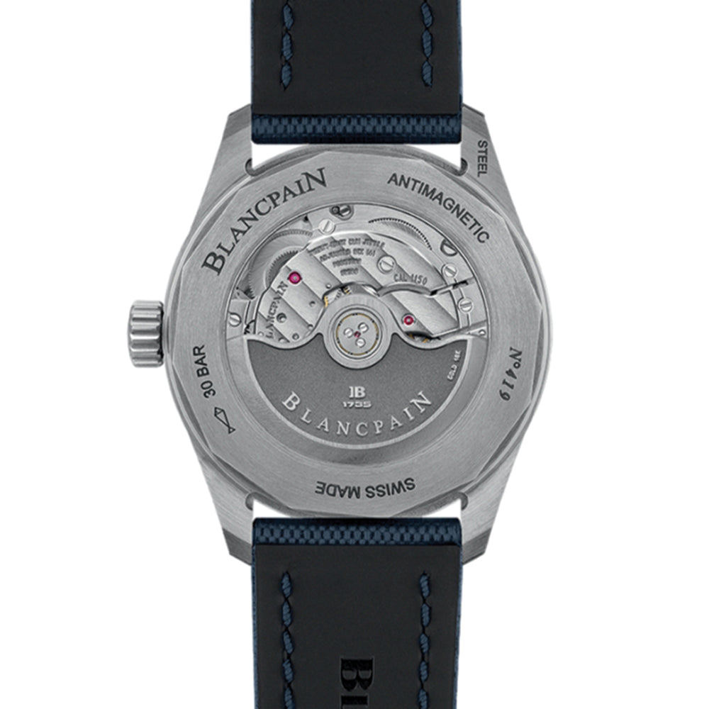 Fifty Fathoms Bathyscaphe Steel 38mm - Blue Dial on Sail-Canvas Strap