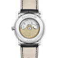 Villeret Complete Calendar Steel 40mm - White on Leather Strap