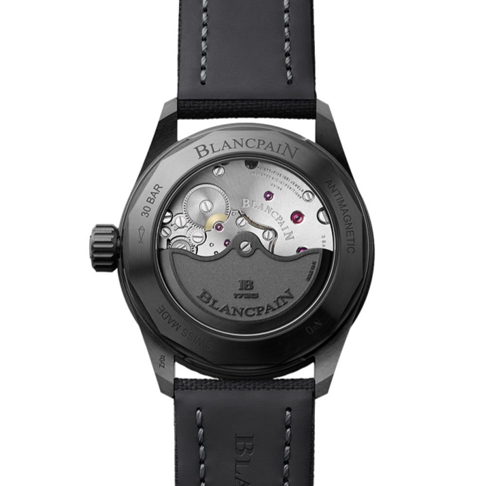 Fifty Fathoms Bathyscaphe Ceramic 43.6mm - Black on Sail-Canvas Strap