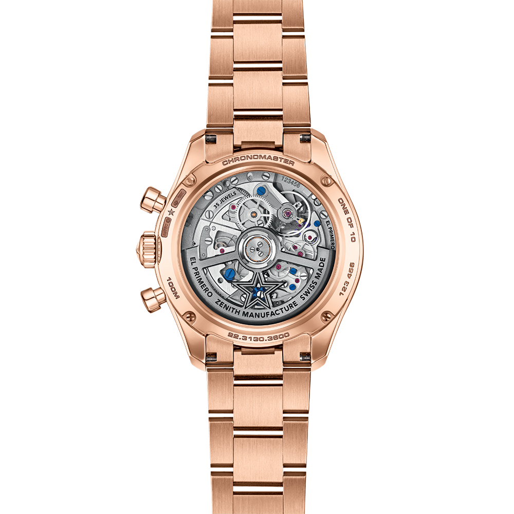 Chronomaster Sport Skeleton 18K Rose Gold Limited Edition 41mm - Grey w/ Diamonds on Bracelet