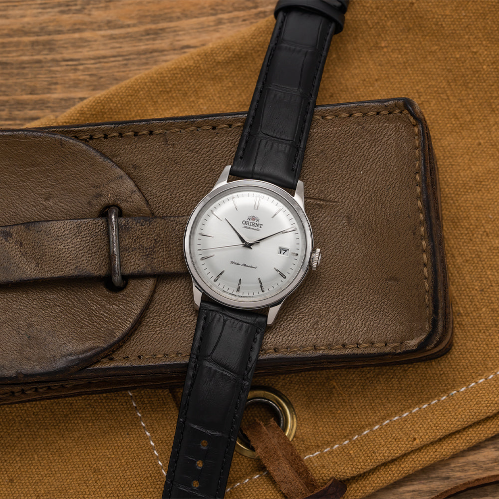 Bambino 38mm - White on Leather Strap