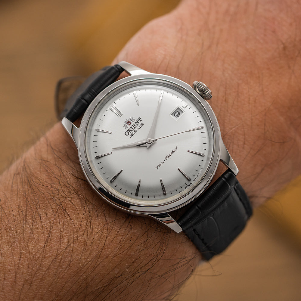 Bambino 38mm - White on Leather Strap