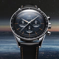 Speedmaster "First Omega in Space" - Blue on Black Leather Strap