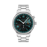 Club Sport Neomatik Worldtimer Trace 40mm - Black w/ Turquoise on Bracelet