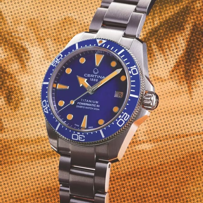 DS Action Diver “New DS Concept Extreme Shock Resistance” Titanium 38mm - Blue on Bracelet