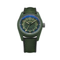 Sector II Field Titanium Canopy 38mm - Green on Rubber Strap