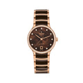 Centrix Automatic Rose Gold PVD 35mm - Brown on Bracelet