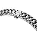 Silver Primaluna bracelet with polished links and Longines branded clasp.