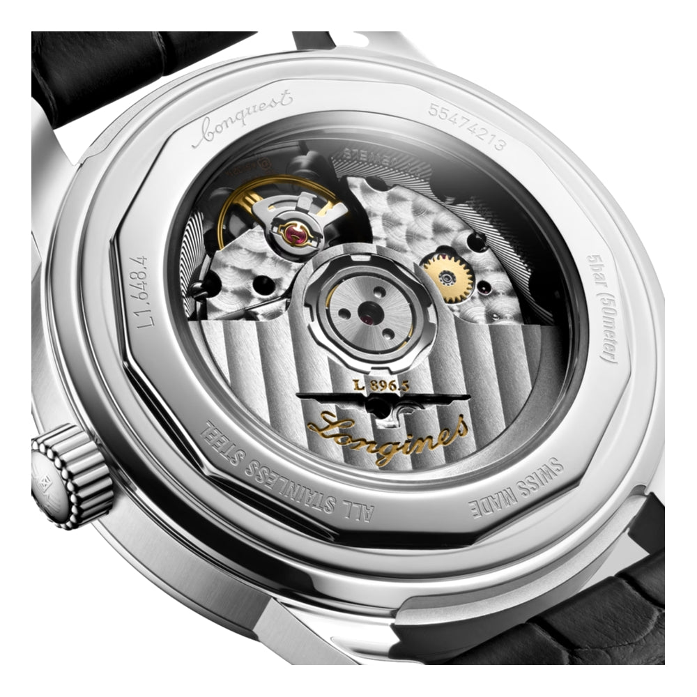 Conquest Heritage Central Power Reserve 38 mm - Champagne on Leather Strap