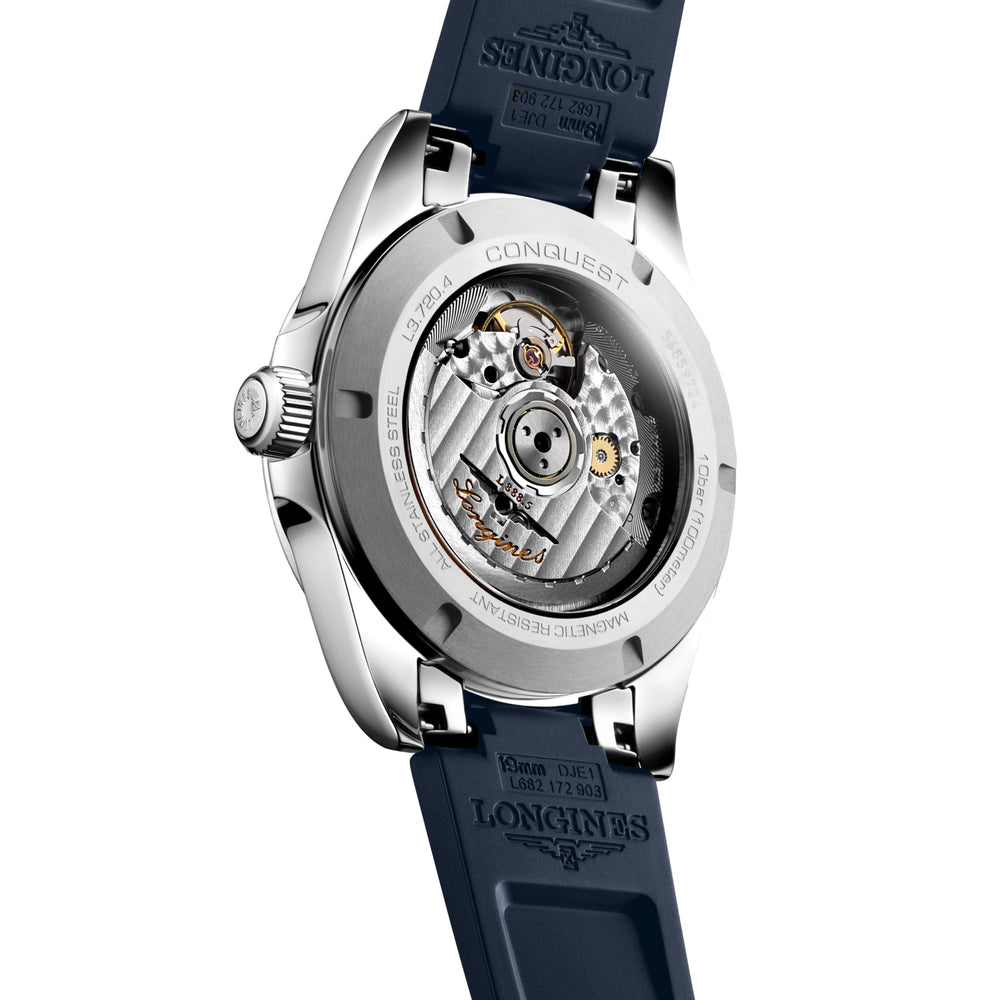 Conquest 38mm - Blue on Rubber Strap