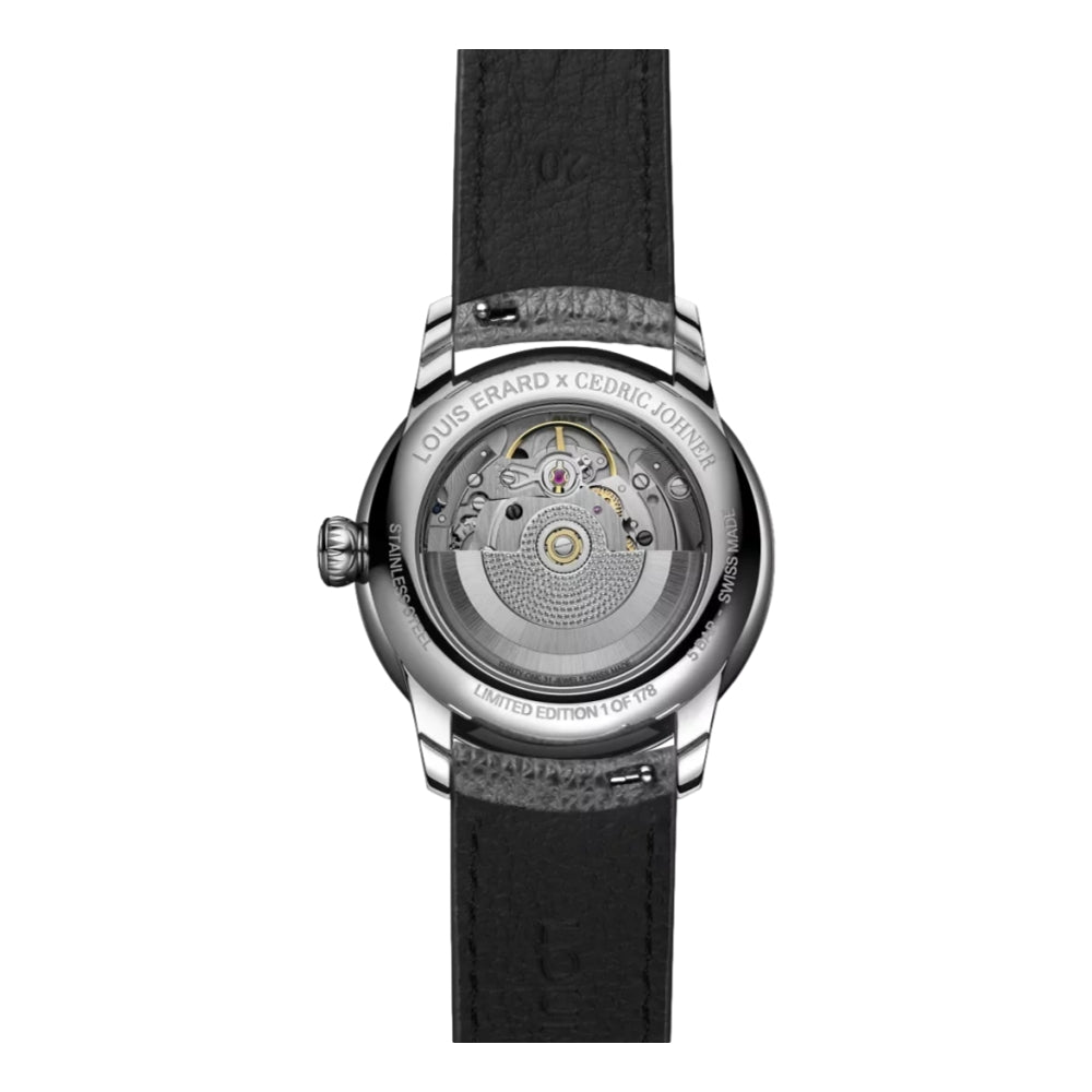 Le Régulateur Louis Erard x Cédric Johner Blue 39mm - Blue on Leather Strap