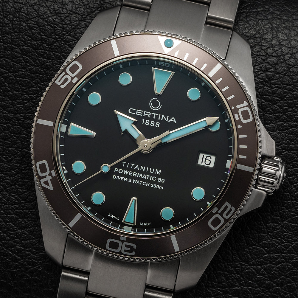 DS Action Diver Powermatic 80 Titanium 38mm - Grey on Bracelet
