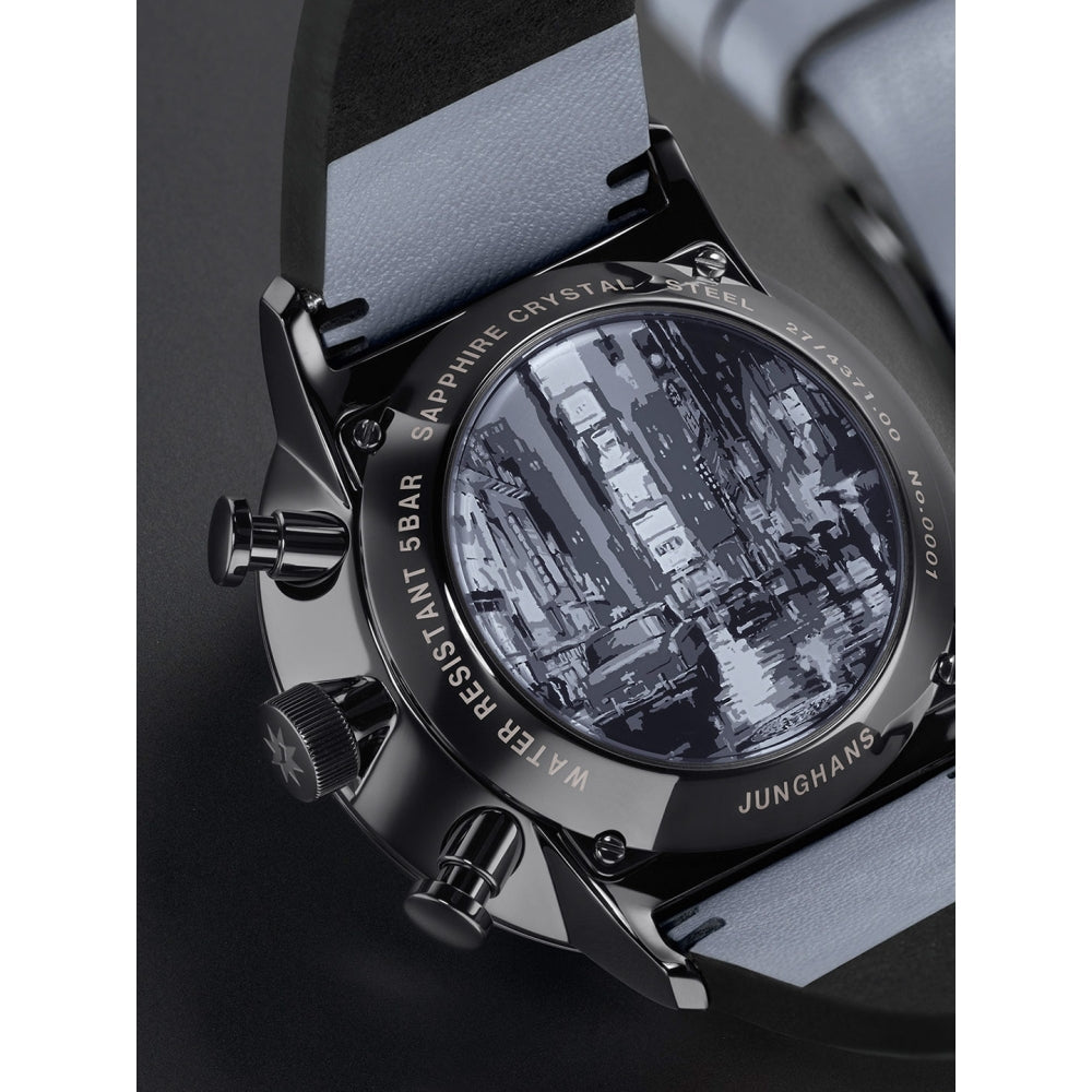 FORM A Chronoscope 42mm - Black on Leather Strap