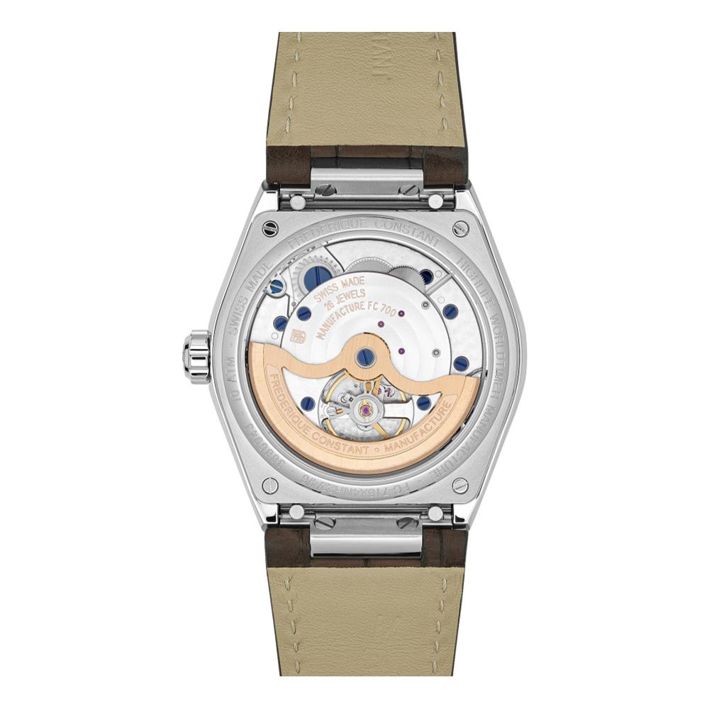 Highlife Worldtimer Manufacture 41mm - Brown on Leather Strap