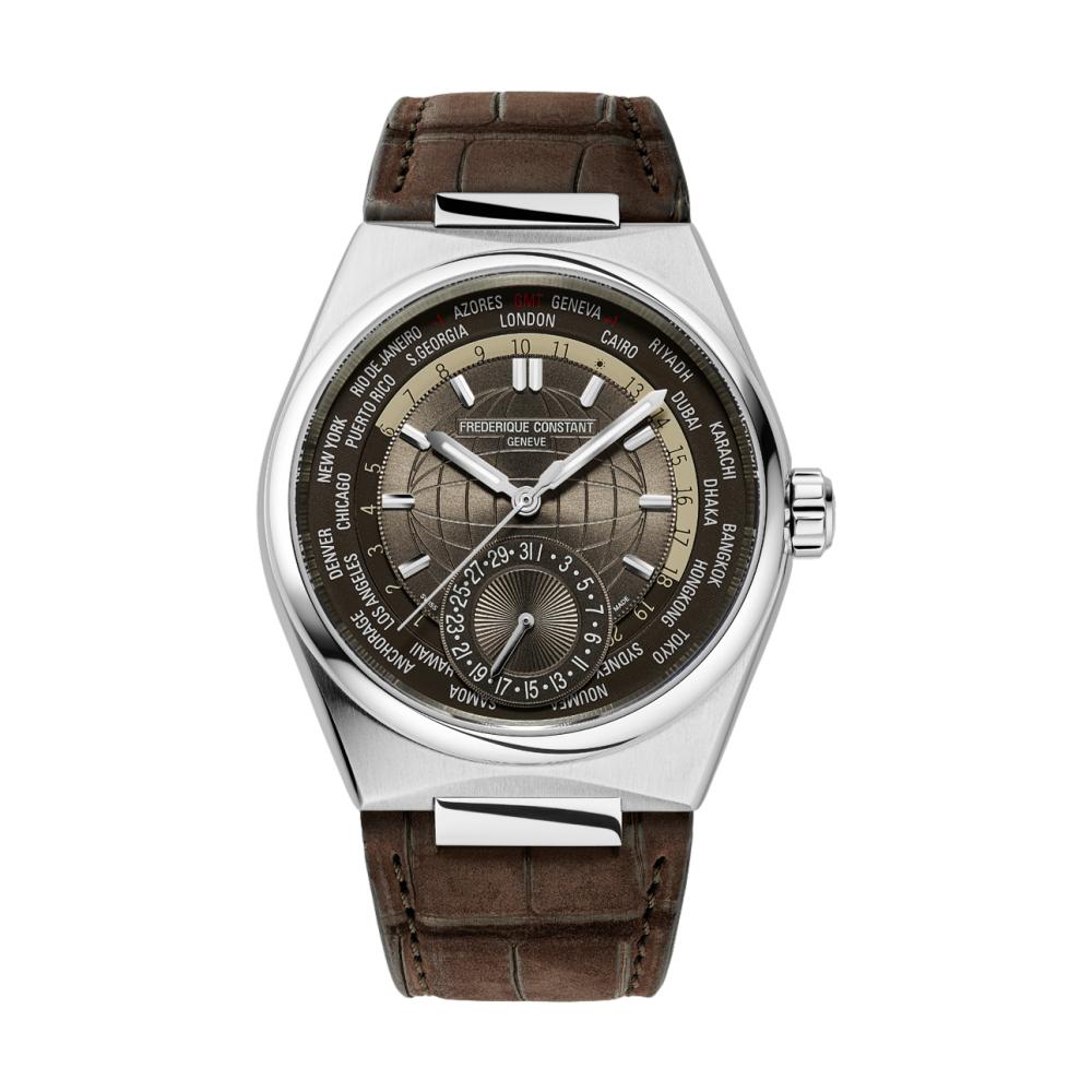 Highlife Worldtimer Manufacture 41mm - Brown on Leather Strap